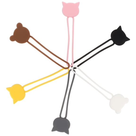 FRCOLOR  12 Pcs Holder Cartoon Animal Winder Desk Cable Manager