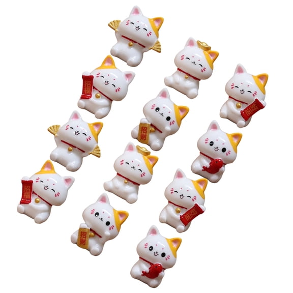 FRCOLOR 12 Pcs Kitten Toys Lucky Cat Ornament Cute Cat Statue 2.80X2.70X1.00CM