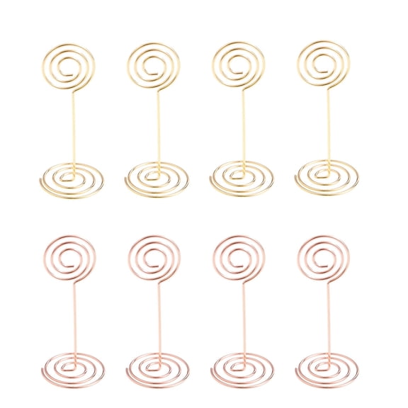 FRCOLOR 12 Pcs Menu Clips Photo Holder Wedding Centerpieces Table Card Holders Gold Golden