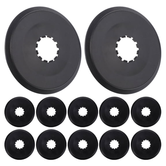 FRCOLOR 12 Pcs Reflector Mountain Bike Protection Plate 14.00X14.00X1.00CM Black