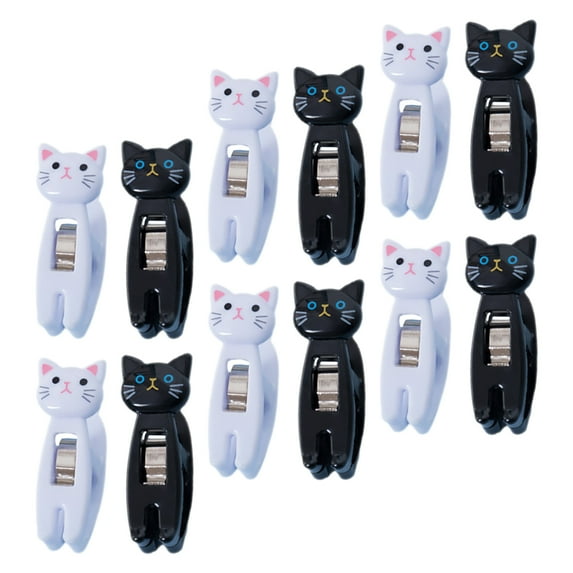 FRCOLOR  12 Pcs Sealers Cat Bookmarks Practical Clip Multipurpose