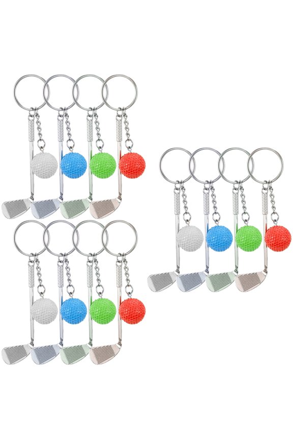 12 pcs Golf Keychain Decorative Key Chain Backpack Charms Golf Lover Key Chain Gift