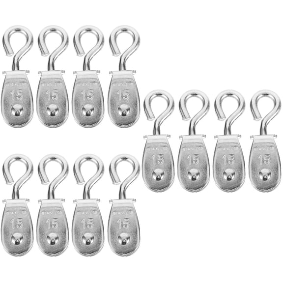 FRCOLOR 12 pcs  Hoisting Pulleys Steel Wire Pulley Cable Pulley Cable Pulley Roller Smooth Detachable Pulley