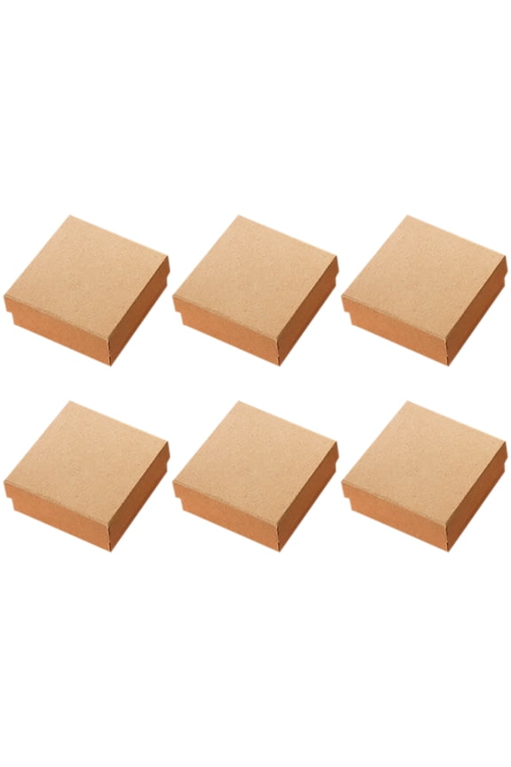 Light Brown Cardboard Jewelry Box for Organizing and Display 12Pcs