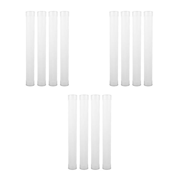 FRCOLOR 12-Pack Plastic Storage Tubes with Caps for Documents, Posters, Mailing, Shipping, and Secure Storage