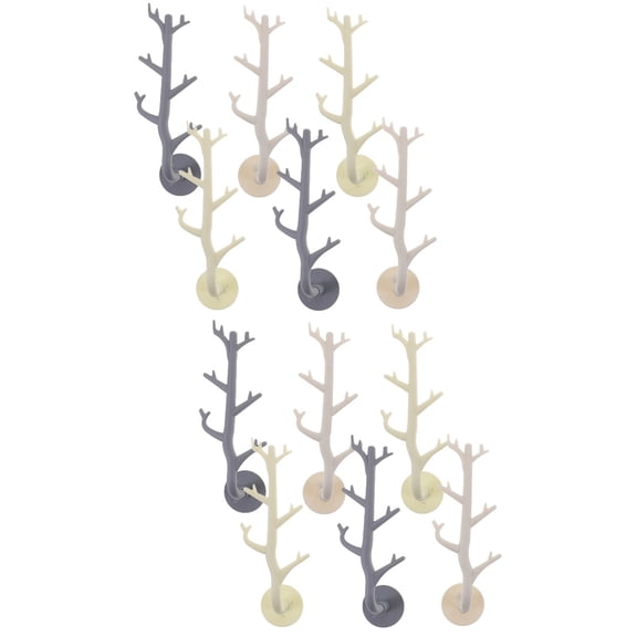 FRCOLOR 12 pcs  Resin Branch Wall Mounted Hook Rustic Wall Hook Coat Jacket Wall Mounted Hook