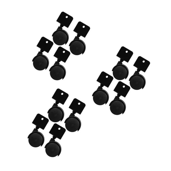 FRCOLOR 12 pcs Universal Wheel Mini Caster Wheels Small Wheels Furniture U Clamp Bracket Caster Wheels For Furniture Desk And Office Chair