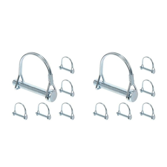 FRCOLOR 12 pcs  Wire Lock Pin Heavy Duty Safety Lock Pins Square Spring Loaded Locking Pins For Trailer Hitch Lock Hitch Pin For Farm Equipment