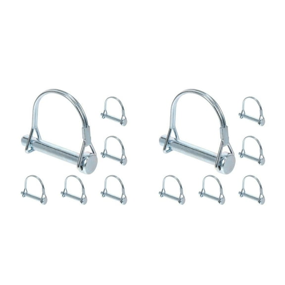 FRCOLOR 12 pcs Wire Lock Pin Heavy Duty Safety Lock Pins Square Spring Loaded Locking Pins For Trailer Hitch Lock Hitch Pin For Farm Equipment