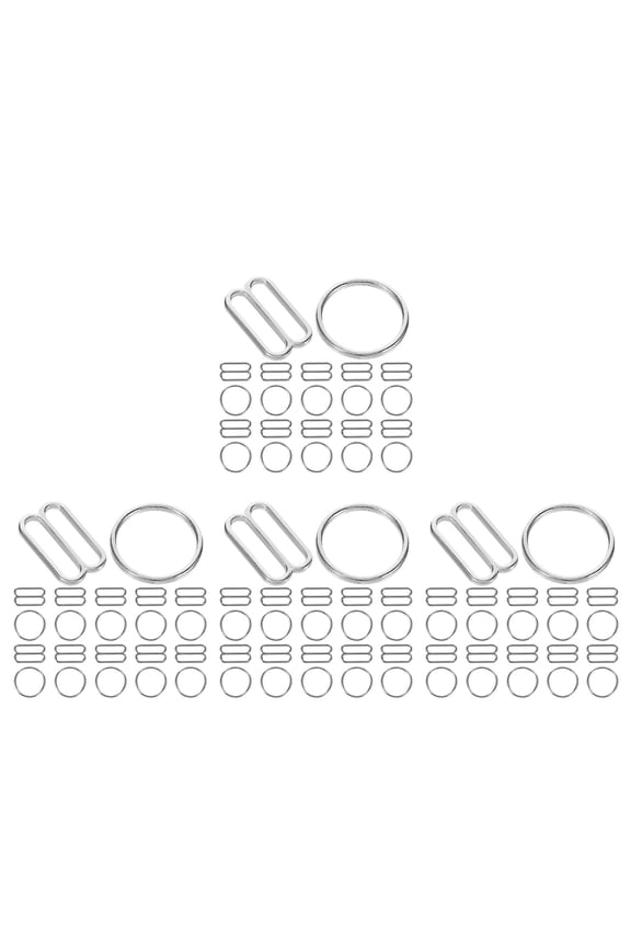120 Pairs Adjustable Bra Strap Hooks 8 Shaped Zinc Alloy Buckles Lingerie Strap Adjusters Bra Clips Replacement for Sewing