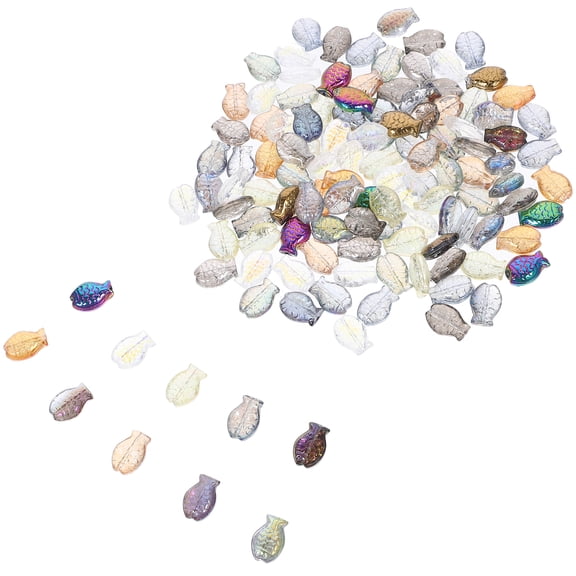 LABSERRON Unique Glass Fish Beads for DIY Handicrafts and