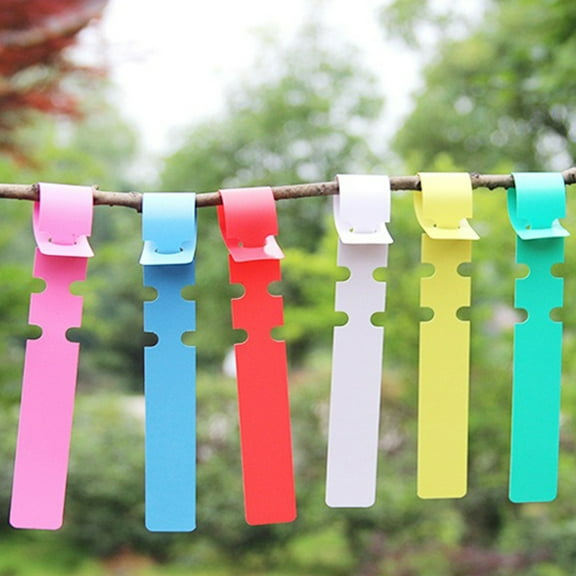 FRCOLOR 120pcs PVC Garden Labels Adjustable Plant Tags for Nursery and Tree Identification Markers Wraps Suitable for Garden Use