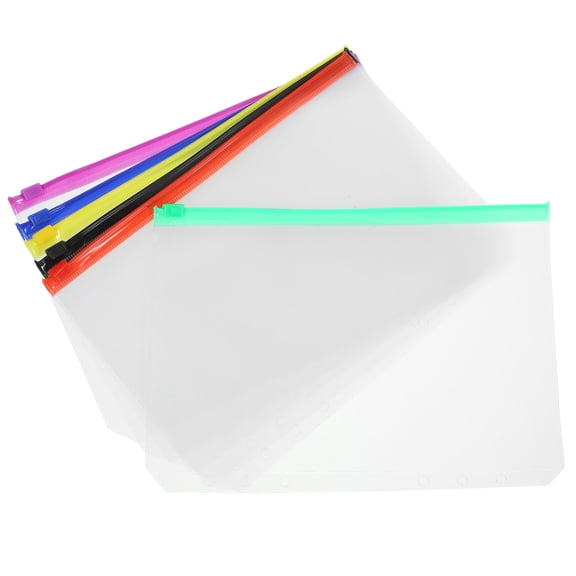 FRCOLOR 12Pcs A5 Binder Pockets Zipper Design for Office Workers Daily Use