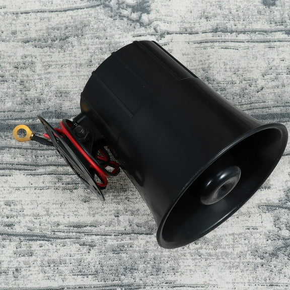 FRCOLOR 12V Motorcycle Car Alarm Horn Motorbike PA System Horn Amplifier Speaker Warning Alarm Black