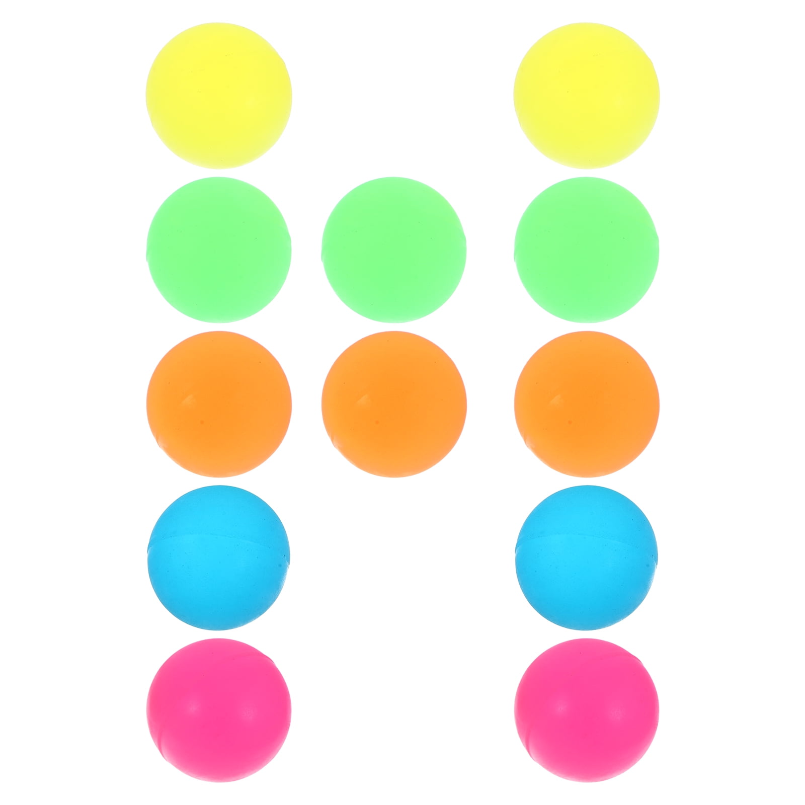 FRCOLOR 12pcs 32mm Luminous Ball Elastic Ball Luminous Frosted Ball