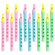 PAMINGONO 12Pcs Plastic Recorder Music Flute Assorted Colors