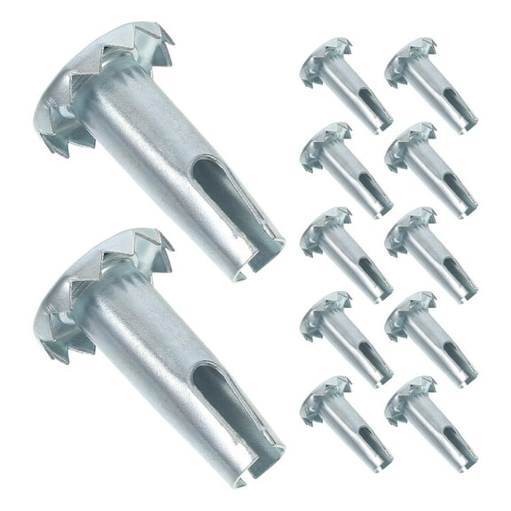 FRCOLOR 12pcs Caster Sockets Iron Caster Stem Sleeve Wheel Socket Furniture Insert for Stem Caster Grip Ring Caster Chair Legs Wooden Furniture Replacement