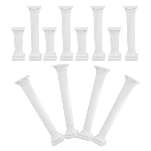 FRCOLOR 12Pcs White Roman Pillar Decor for Weddings Party and Home Interior Decoration