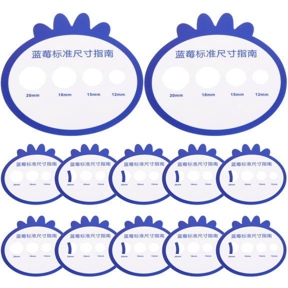 LABSERRON 12Pcs Blueberry Diameter Measuring Cards Plastic Material for Accurate Fruit Diameter Measurement