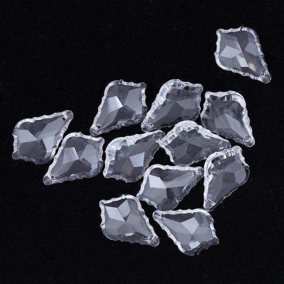FRCOLOR 12pcs DIY Clear Crystal Chandelier Glass Crystal Pendants Beads Prisms Pendants 38MM