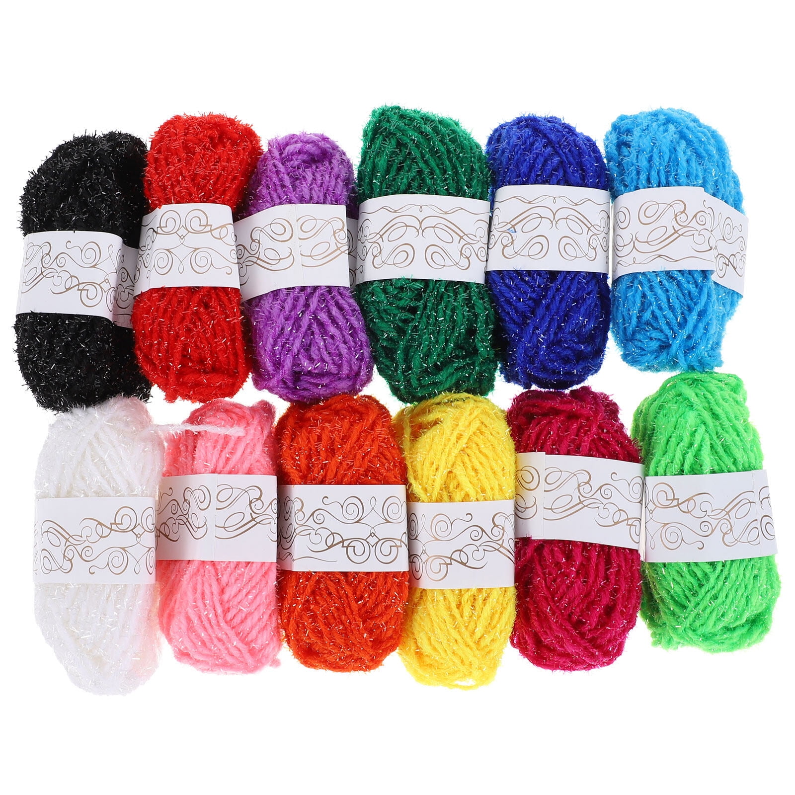 FRCOLOR 12pcs Kids DIY Acrylic Yarn Portable Knitting Acrylic Yarns ...