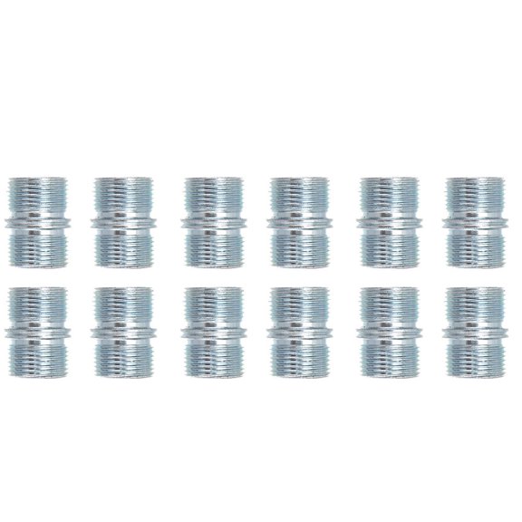 FRCOLOR 12pcs Steel Rack Shelving Socket Double Head Shelf Connectors for Strong Impact Resistance