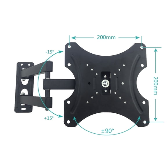 LABSERRON Universal Flat Panel TV Wall Mount Stretchable Bracket with Black Design