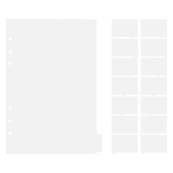 WASHWEPE Looseleaf Dividers Document Separation White Pp 14Pack 8.25X5.58X0.00In