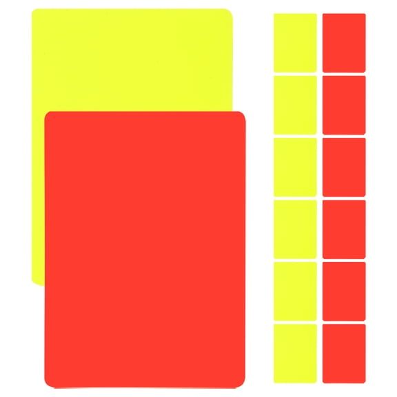 FRCOLOR 14pcs Red And Yellow Referee Cards for Soccer and Football Sports Matches Portable Referee Cards Soccer Referee Judge Cards