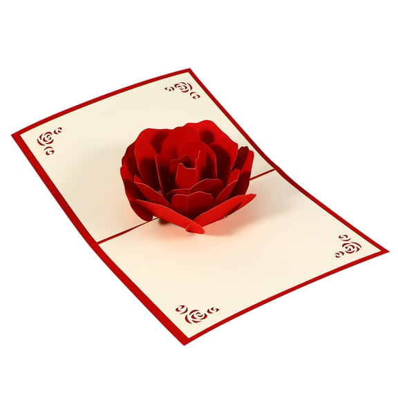 LABSERRON Handmade Red Paper 3D Greeting Cards for Christmas Birthday Valentine Greetings