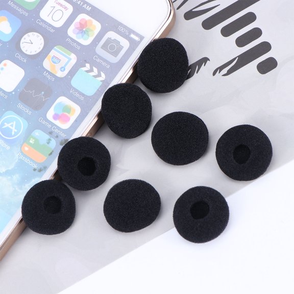 LABSERRON 15Pairs Black Ear Pads Replacement Sponge Cushion Covers for in Ear Headphones