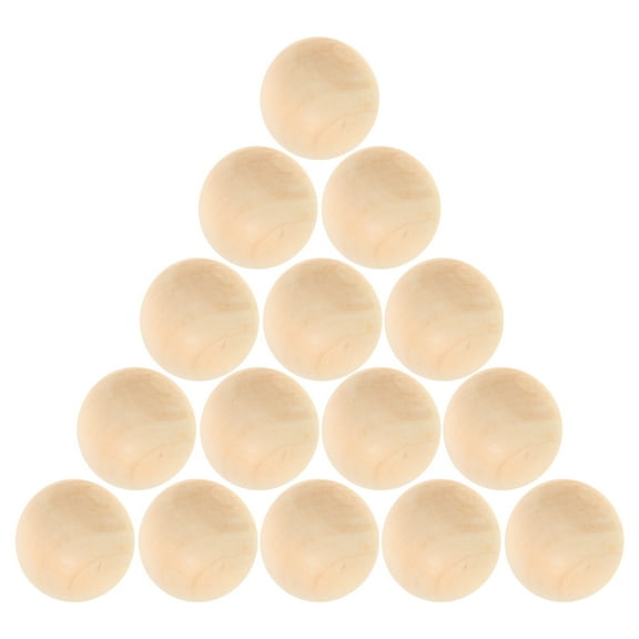 FRCOLOR 15 Pc Wooden Street Hockey Balls Outdoor Field Hockey Balls No-Bounce Roller Hockey Balls For Kids Boys Youth Adults Street Hockey Sports Game Competition