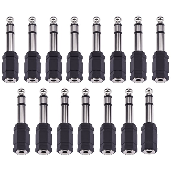 FRCOLOR 15 Pcs Audio Jack Adapter Stereo Male to Female Microphone Socket Converter
