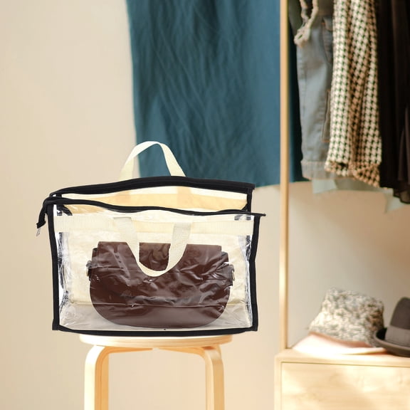 TAILTOSS 15Pcs Hanging Storage Pockets Transparent Storage Bags Dustproof Organizers for Home Use