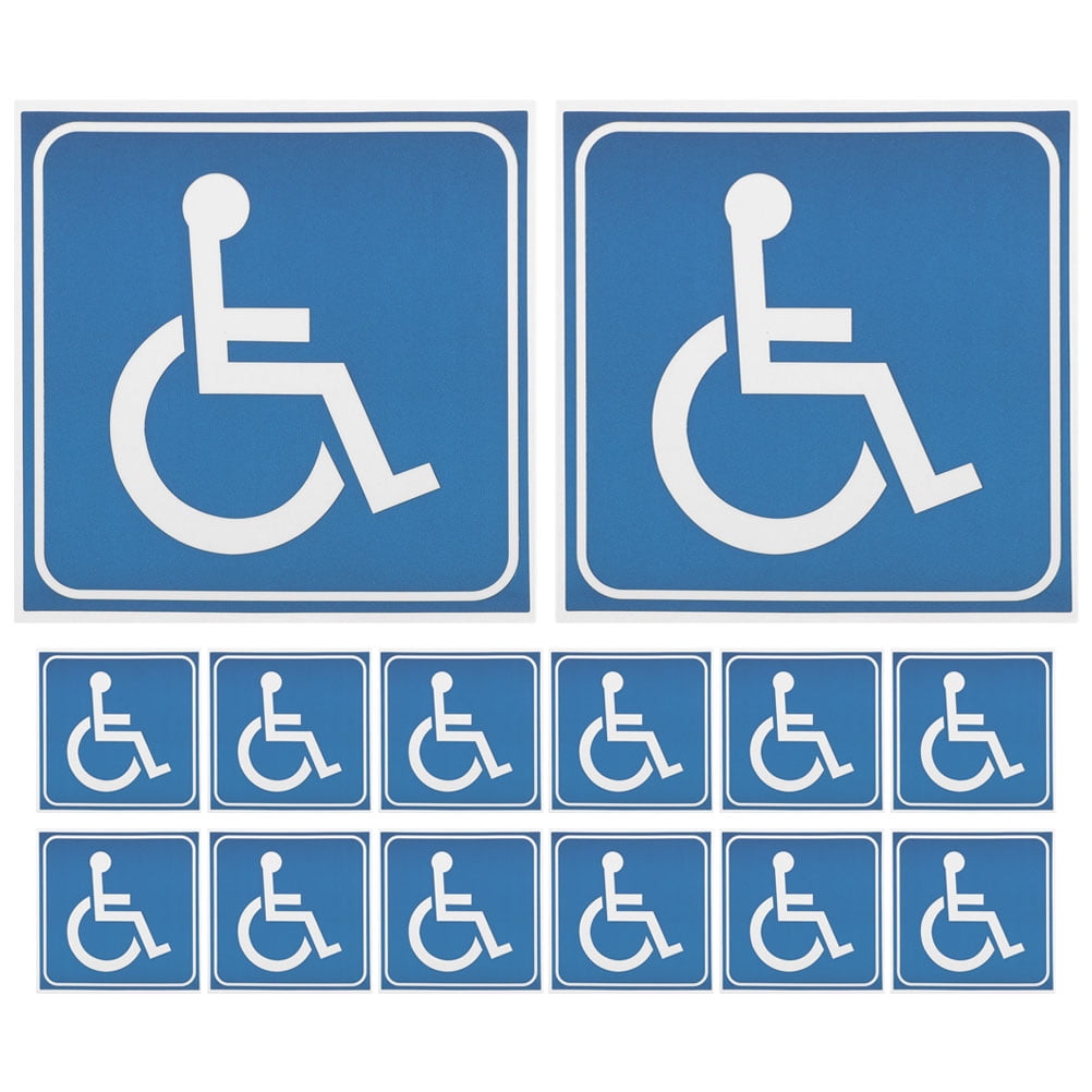 6 Adesivi Per Auto Con Simbolo Sedia A Rotelle Disabili - Adesivi Parcheggio Facili Da Applicare E Antitempo - 2