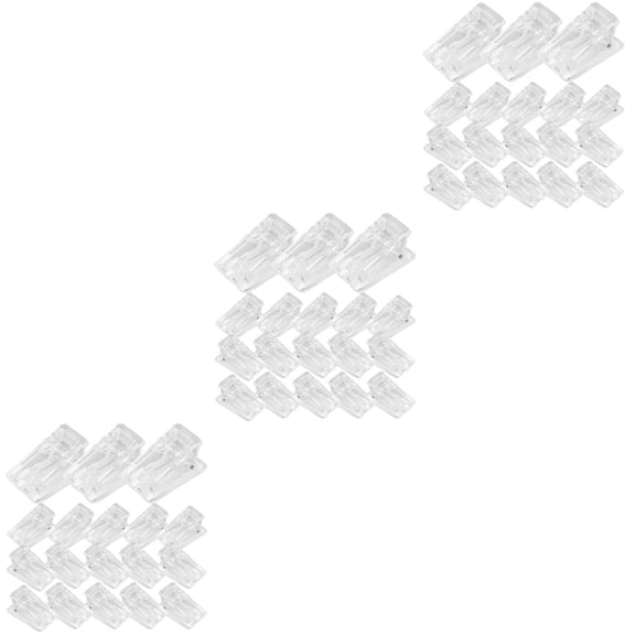 FRCOLOR 150 Pcs Spring Clips Transparent Wall Tapestry Clips Poster Wall Clip Plastic Sticky Photo Clips for Home Office