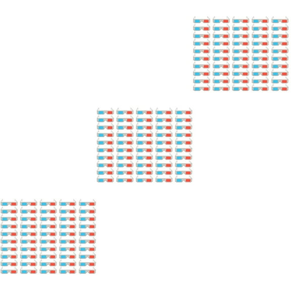 FRCOLOR 150 pcs Cardboard Glasses Universal 3D Anaglyph Glasses for Cinema