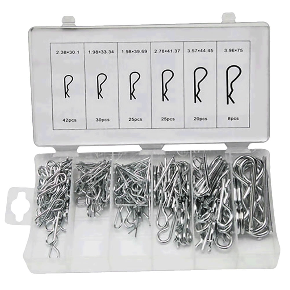 LABSERRON 150Pcs Small Cotter Pin Carbon Steel Durable Metal Replacement in White