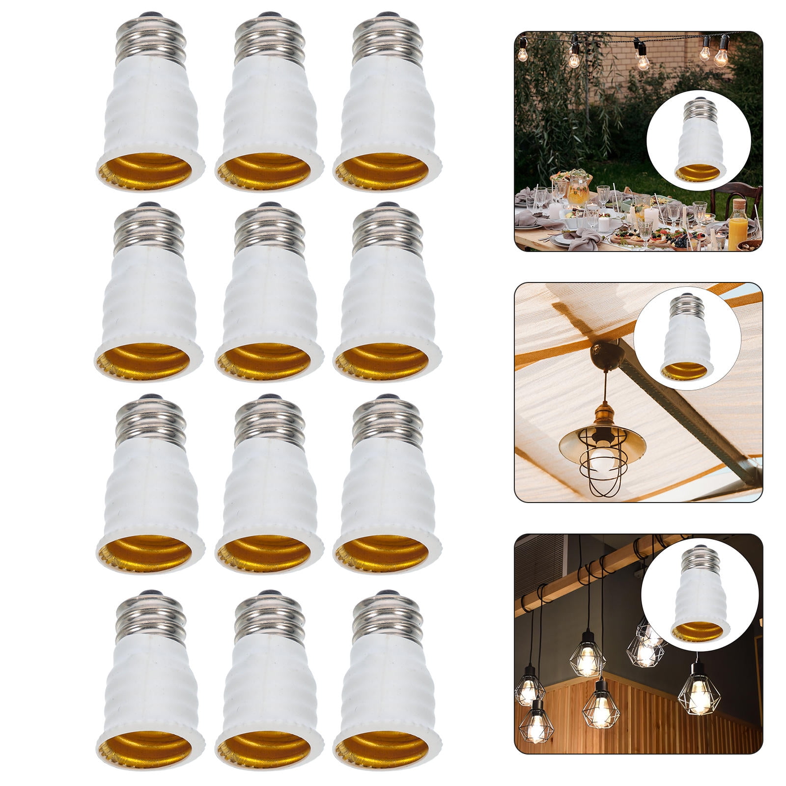 10x E14 to E12 Candelabra Base Socket Light Bulb Lamp Adapter Holder Converter