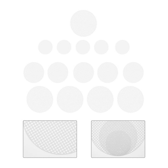 FRCOLOR 15pcs DIY Woven Plastic Round Grid Sheet Bag Bottom Lining for DIY Craft (White)