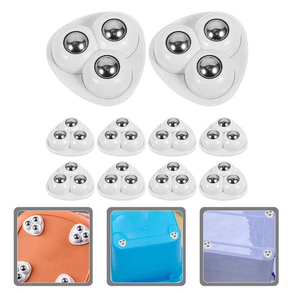 FRCOLOR 16 Pcs Appliance Wheels Stainless Steel Paste Universal Adhesive Mini Caster Furniture