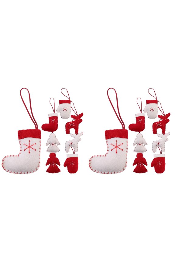 16 Pcs Decorative Keychains Wear-resistant Bag Pendants Hanging Christmas Ornament Keys Accessory