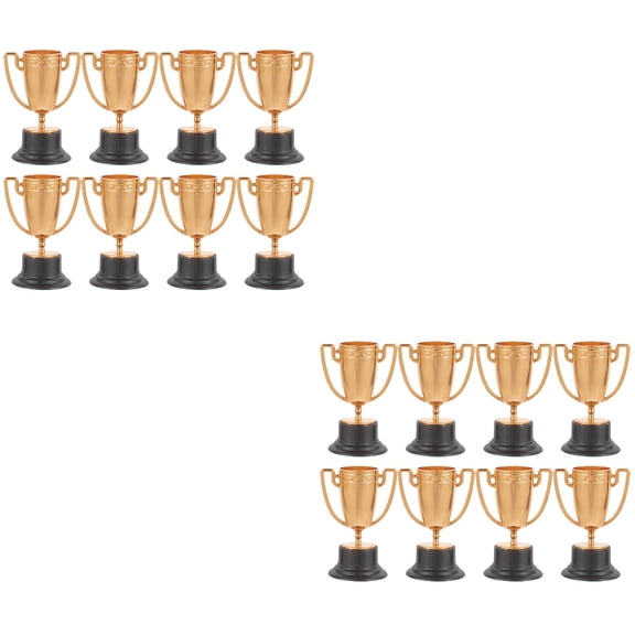 FRCOLOR 16 Pcs  Kids Race Game Trophies Mini Trophy Model Trophy Ornament Trophy Decors