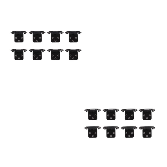 TAILTOSS  Black Steel Overlay Hinges, Self Closing, Durable for Cabinet Hardware