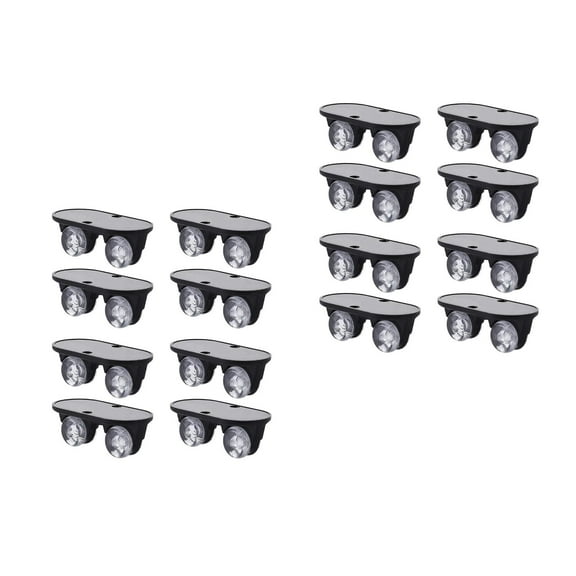 TAILTOSS Black Wear-Resistant Storage Box Wheels for Household 16Pcs