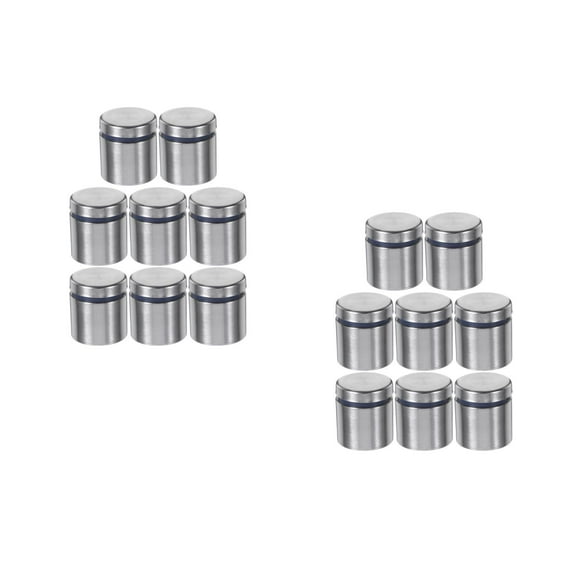 FRCOLOR Masteelf 16 pcs Sign Screws Advertising Mounts Stainless Steel Wall Glass Acrylic Nail for Artwork Sign Displays Silver