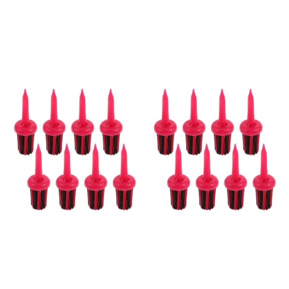 FRCOLOR 16-Pack Plastic Golf Tees with Brush , Golf Holder, Novelty Golf Accessories for Men, Professional Golf Tee Stands