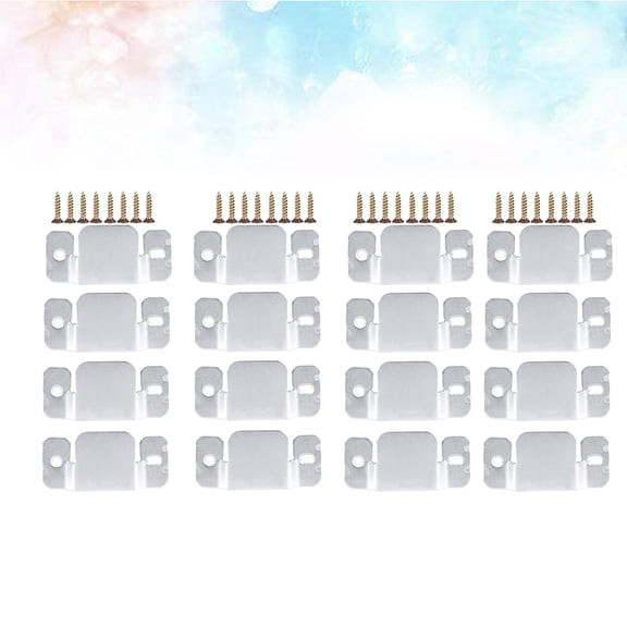 FRCOLOR 16PC Universal Metal Furniture Connectors for Sectional Sofas with 32 Screw Accessories