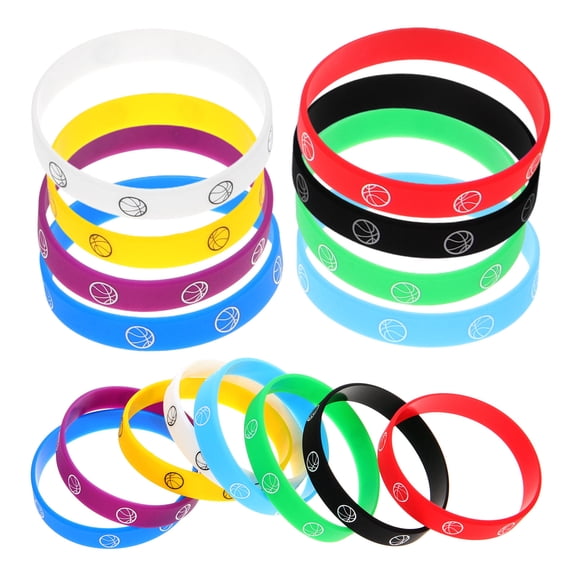 FRCOLOR 16pcs Unisex Stretchable Bracelet Stretch Silicone Bracelets Stylish Bracelets