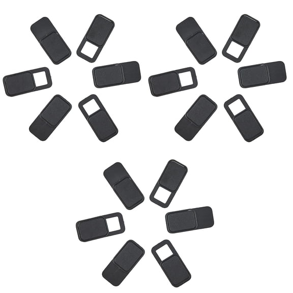 FRCOLOR 18 Pcs Metal Oval Shaped Webcam Cover Camera Slider Shutter Privacy Protect Cover for Laptop Tablet Phone Shutter (Black)